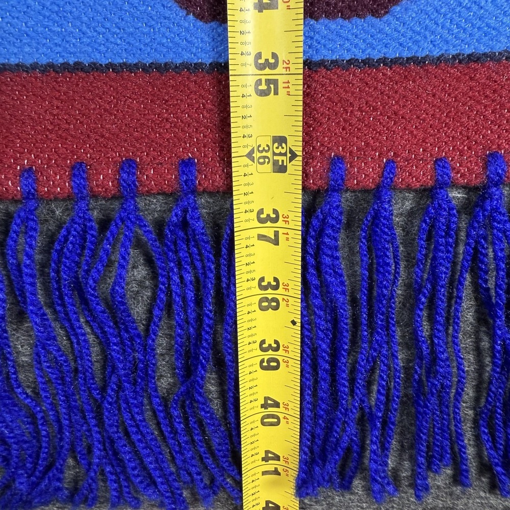 Vintage Peruvian Tapestry Hand Woven Wool Farm Landscape South America 25 X 41 - Picture 2 of 9